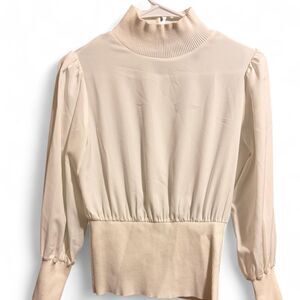 White-house-black-market Women's White and Cream Blouse